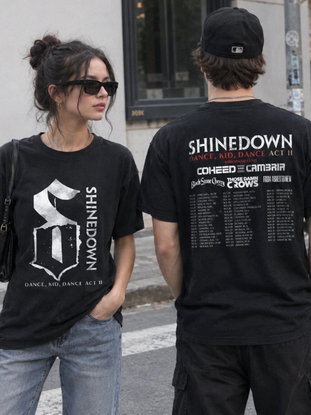 Shinedown Dance Kid Dance Act II Tour Black T-Shirt